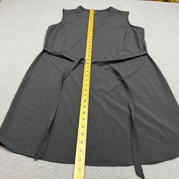Eddie Bauer Dress Womens Large Gray Performance Knee Length Sleeveless - Picture 6 of 7